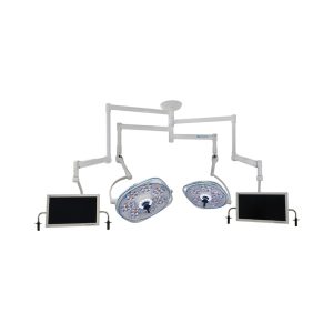 Dual, Variable-Focus 30/24 Inch LED Surgical Lighting Fixture with Dual Monitor Arms