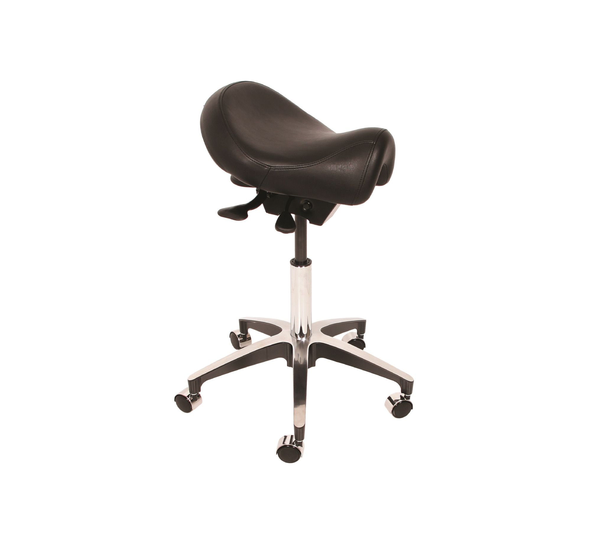 Comfort Series Medical Stool Saddle Seat Hand Activated