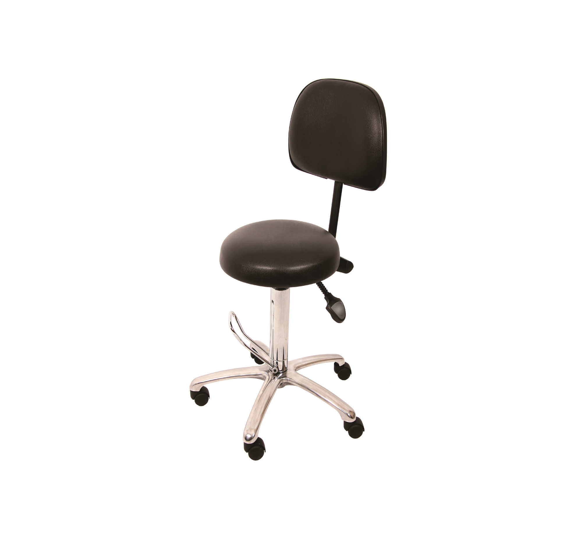 Comfort Series Medical Stool Hydraulic Lift with Backrest