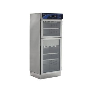 Warming Cabinet dual compartment, three shelves with glass doors