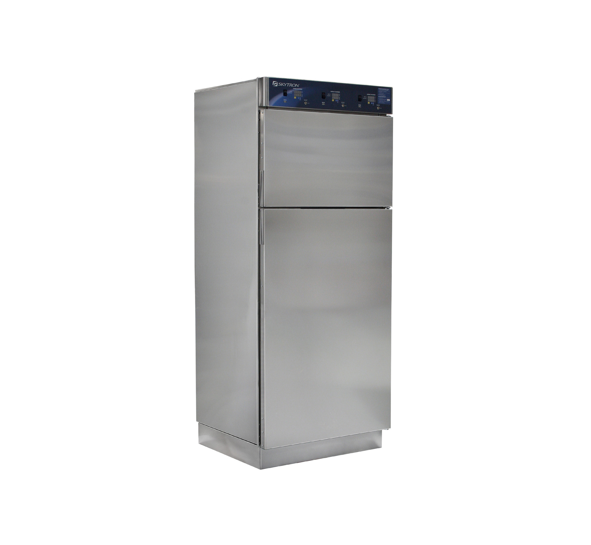 Warming Cabinet dual compartment, three shelves with stainless steel doors