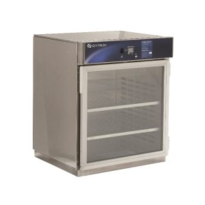Warming Cabinet single compartment, countertop, two shelves with glass door