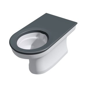 Anti-Ligature, Anti-Vandal Solid Surface Back to Wall Toilet Pad - Integrated Seat