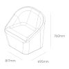 Elan Chair - Mental Health Furniture - Measurements