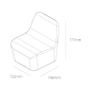 Taper Lounging Chair Measurements 5