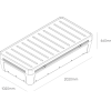 Bed with Restraints Measurement| Mental Health Furniture 4