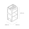 Bedisde Locker - 3 tier measurements