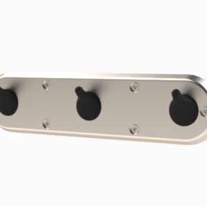 Anti-Ligature Coat Hook Plate – 3 x Hook Set